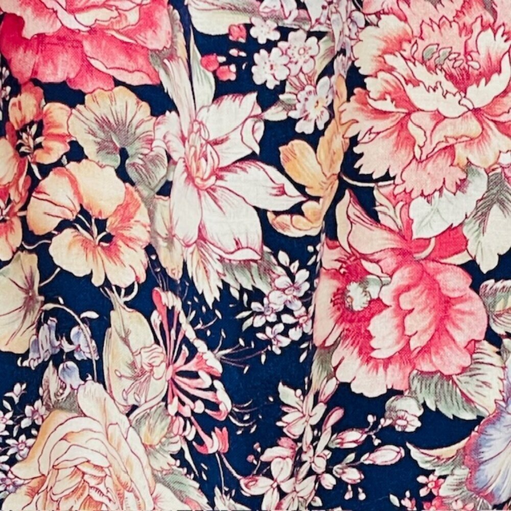 Vintage Prairie 1970's Cottagecore Floral Full Midi Skirt Medium - Picture 6 of 11